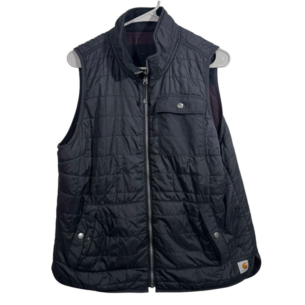 Carhartt Reversible Black Full Zip Puffer Vest
